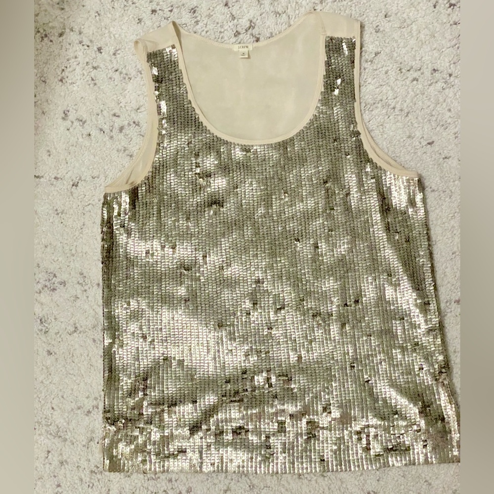 J. Crew Silk Sequin top